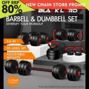 BLACK LORD 20kg 40kg Dumbbell Set Adjustable Barbell Kettlebell Home Gym Fitness