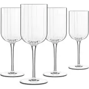4pc Luigi Bormioli Bach 280ml Stemware White Wine Glasses Set