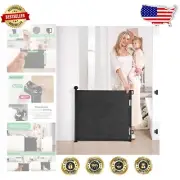 Adjustable Retractable Mesh Gate for Kids & Pets - Space-Saving Safety Barrier