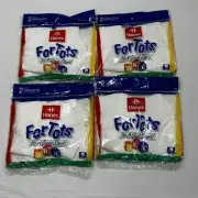 Vintage Hanes For Tots Anklets Socks - 4 Packs 8 Pairs - Made In USA NIP NEW