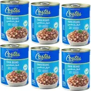 Cortas - Fava Beans 14oz 6 PACK RTE Cooked Foul Medammas Original Plain