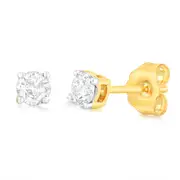 9ct Yellow Gold 0.30 Carat Diamond Stud Earrings