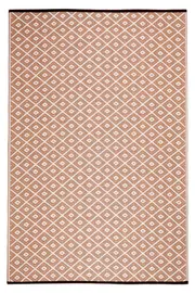 270x360cm Kimberley Beige and White Folded Recycled Plastic Outdoor Rug and Mat