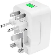 Travel Adapter, Worldwide Travel Adapter, Worldwide Charger Outlet Converter Adapter for U.S., Ireland, Laptop, Cell Phones, Cameras, Spain, AUS, UK, Europe