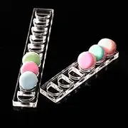 Simple polymer 2 Pcs Clear Acrylic Macaron Cake Stand Pick Cookies Display Tray Cake Stand Dessert Display Stand for Wedding Baby Shower Birthday Party Candy Decorative(Capacity:6 & 10)