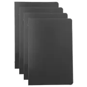 A6 Binder Cover, 4 Pcs PP 6 Ring Round Ring Binder Cover, Black