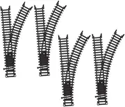 2 Pairs Electric Train Track Accessories Train Tracks Track Train Small Train Track Train Tracks Curved Track Block Train with Tracks Plastic Black