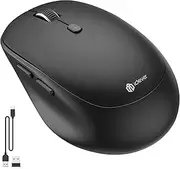Wireless Mouse, iClever MD165 Dual Mode Wireless Mouse, Bluetooth Type-C Rechargeable Mouse, 2.4G Wireless Computer Mice with USB Receiver, 3 Device Connection for Windows 7/8/10, Mac, iOS, Android