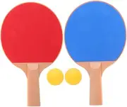 Gogogmee 1 Set Outdoor Table Tennis Set of Elastic Rackets with Pong Balls Durable Paddles for Competitive Play for Outdoor Games and Sports