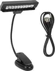 Portable Music Stand Light with Flexible Neck and Clip-On Design - USB & Battery Powered LED Reading Lamp for Musicians, Night Readers, and Workbench Use