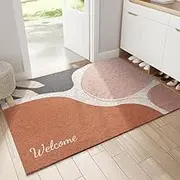 Door Mat, Indoor Door Mat, Resistant and Absorbent, Low-Profile, Non-Slip, Washable Inside Floor Mats for Front Door, Back, and Entrance(Brown,40x60cm)
