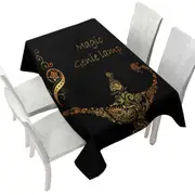 Cool Golden Magical Genie Lamp Tablecloth