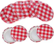 Anneome Tinplate Mason Jar Caps 20 Pcs Replacement Lids for Regular Mouth Jars Airtight Sealing Lid Set for Canning Supplies