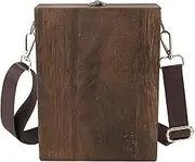 Writers Messenger Wood Box Crates For Storage Wooden Tool Box Portable Artist Tool Bag Painting Brush Tool Storage Sketch Box Easel For Outdoor Painting Pochade Box Brown