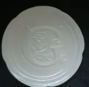 Mud Pie White Embossed Initial "G" Dresser Dish Ring Watch Holder 5" NEW