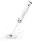 Maestri House Rechargeable Milk Frother, Handheld Electric Foam Maker White (21A