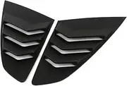 Car Rear Window Louver Shutter Side Vent Cover Trim Compatible for Volkswagen Arteon 2018-2024 Carbon Fiber/Black Exterior Accessories(Black)