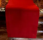 Harman Vienna Linen Rich Red Table Runner ~Holiday Must-Have~ NEW