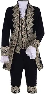 MelangCos Men's Victorian Costume Rococo Costume Suit Prince Cosplay Regency Costume for Halloween