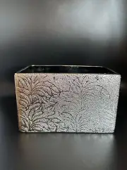 Hobby Lobby, Celebrate it, Embossed Silver Ceramic Planter, Rare