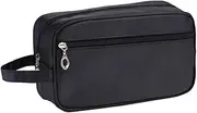 [FRCOLOR] Toiletry Bag Make up Bags for Women Travel Toiletries Bag Cosmetic Bag Double Layer Makeup Bag Makeup Storage Case Travel Make up Bag Makeup Bags Toiletry Organizer Black