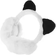 [Mikinona] Warm Boys and Girls Ear Muffs Fleece Ear Covers Foldable Design Charming Panda Style Soft Plush for Comfort Winter Protection