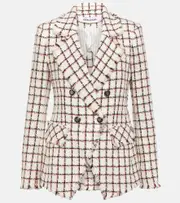 [Veronica Beard] Veronica Beard Taja double-breasted cotton blend jacket AU 16 multicoloured