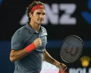 ROGER FEDERER UNSIGNED 8x10 COLOR PHOTO AWESOME POSE GREAT FIST PUMP