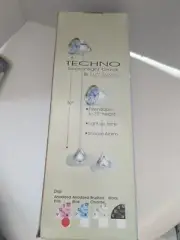 Techno Clock By Helbros Extendable To 30" Light Up Face Snooze Alarm Searchlight