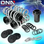 ADJUSTABLE 1-4"BLACK SCALE SUSPENSION SILVER COILOVER SPRING/SPRINGS EG EK EM DC