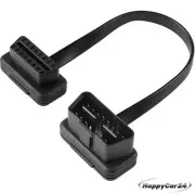 OBDII OBD2 Angle Male to Female Cable Scan Tool Diagnostic Extender Cord Convert