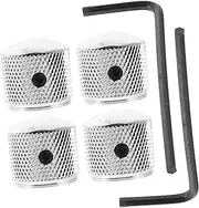 Abaodam 4pcs Electric Guitar Knobs: Chrome Volume Tone Knobs With Wrench Metal Dome Control Potentiometer Replacement For Bass Guitar Accessories