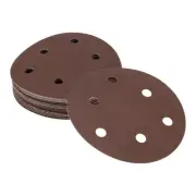 Sandpaper Round 125x125mm 600 Grit 20 Pcs Red Hook & Loop Sanding Sheets
