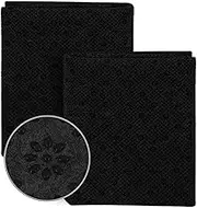 Pack of 2 Black Final Backing Cloth 72х40''– Black Vinyl Fabric Cloth Primary Tufting Backing Fabric Non Slip with Plum Blossom Pattern Rug for Crafts Carpet Making Supplies