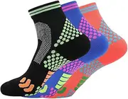 [Generic] Cotton Sports Socks Women Men Colourful Professional sports socks running socks Pressure socks Yoga Fitness Badminton socks 3Pairs