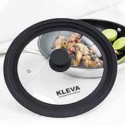 Universal Perfect Pro Pan Lid - Fits Any Size Pan 24-30cm! Universal Glass Pot Lid w. Silicone Rim – Multi-Size Pot Cover for 24cm, 26cm, 28cm & 30cm Cookware | Heat-Resistant, Shatterproof (24-28cm)