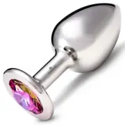 Rosebuds Stainless Steel Butt Plug XL - Fuchsia