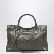 [Balenciaga] Le City Medium bag Army green One size Green