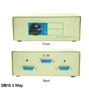Kentek DB15 2 Way Data Switch Box Rotary Dail for MAC Monitor Display Joystick