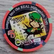 $5 Las Vegas Osheas Millenium 2000 Casino Chip - Uncirculated