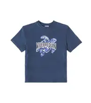 [Vilebrequin Kids] Vilebrequin Kids Logo printed cotton jersey T-shirt Y 14 blue