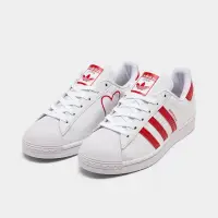 在飛比找momo購物網優惠-【adidas 愛迪達】SUPERSTAR W 女鞋 白紅 