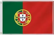 2×3 FT Portugal Flag,60×90 Medium Size Portuguese National Decor,Double Side Digital Printed 150D Polyester Banner With Canvas Header Brass Grommet