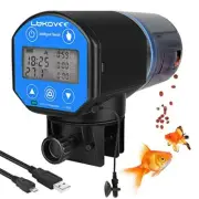 Automatic Fish Feeder, Temperature Display USB Rechargeable Moisture-Proof