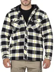 Caterpillar Men's Active Work Jacket, Grey Black Plaid, XXL