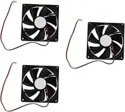 Mellisso 3Pcs 90mm x 25mm DC 12V 2Pin Cooling Fan for Computer Case CPU Cooler