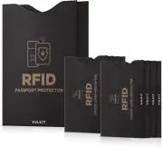 VULKIT RFID Blocking Sleeves 8 Pcs Credit Card Holders & 2 Passport Holders, Ant