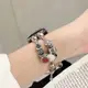 適用於Apple Watch錶帶 金屬手錶鏈串珠鏈 蘋果錶帶iWatch1/2/3/4/5/6/SE代通用錶帶 女性腕帶