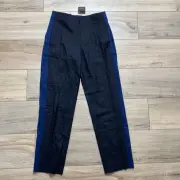 Club Monaco Womens Ryanne CB Wool Blend Pants Size 00 Black Side Stripes