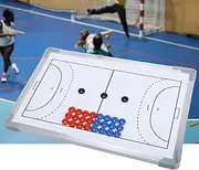 Handball Whiteboard for Coaches, Coaching Board, Tactical Board, Dry Erase Board, Magnetic Strategy Clipboard, for Training and Competitions, with Marker, Eraser, Chess Pieces